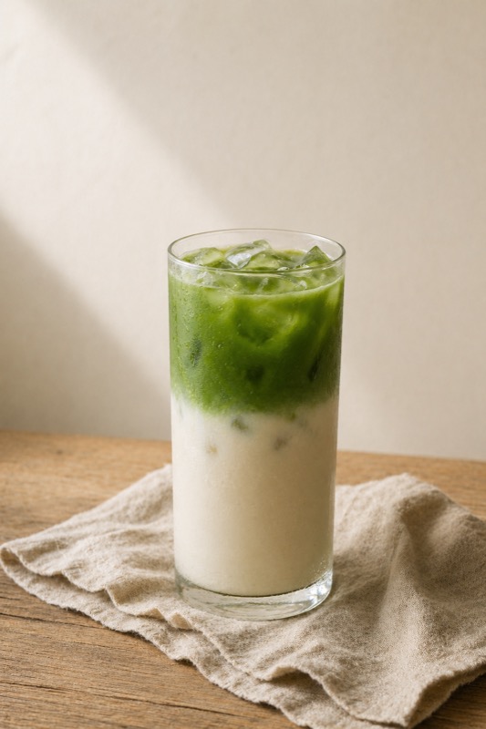 Iced oat milk matcha latte