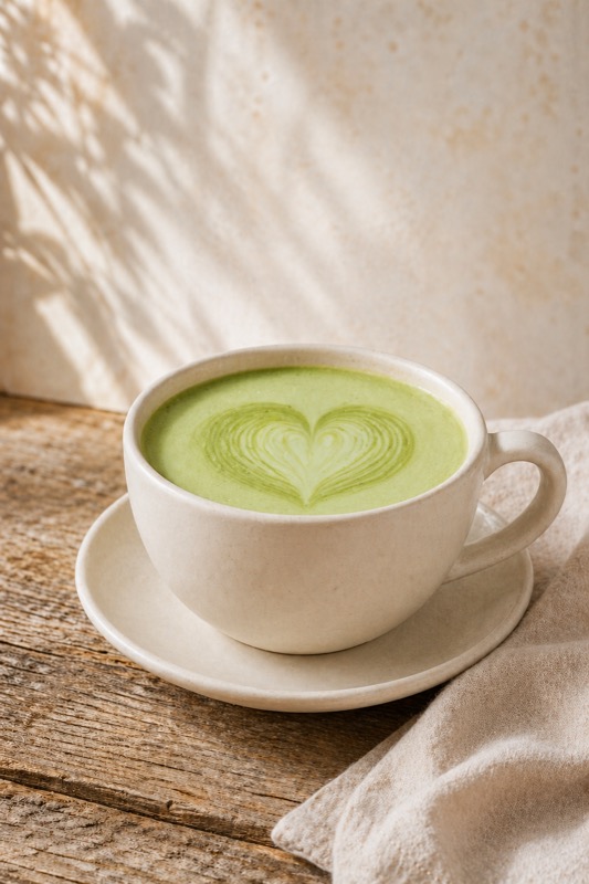 Low sugar matcha latte