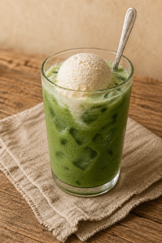 Sweet matcha float